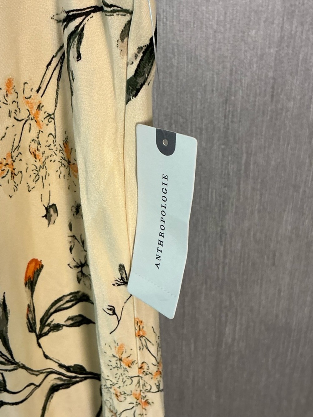 Anthropologie Cream Maxi Skirt with Rust Floral Print Size Large - Picture 6 of 12